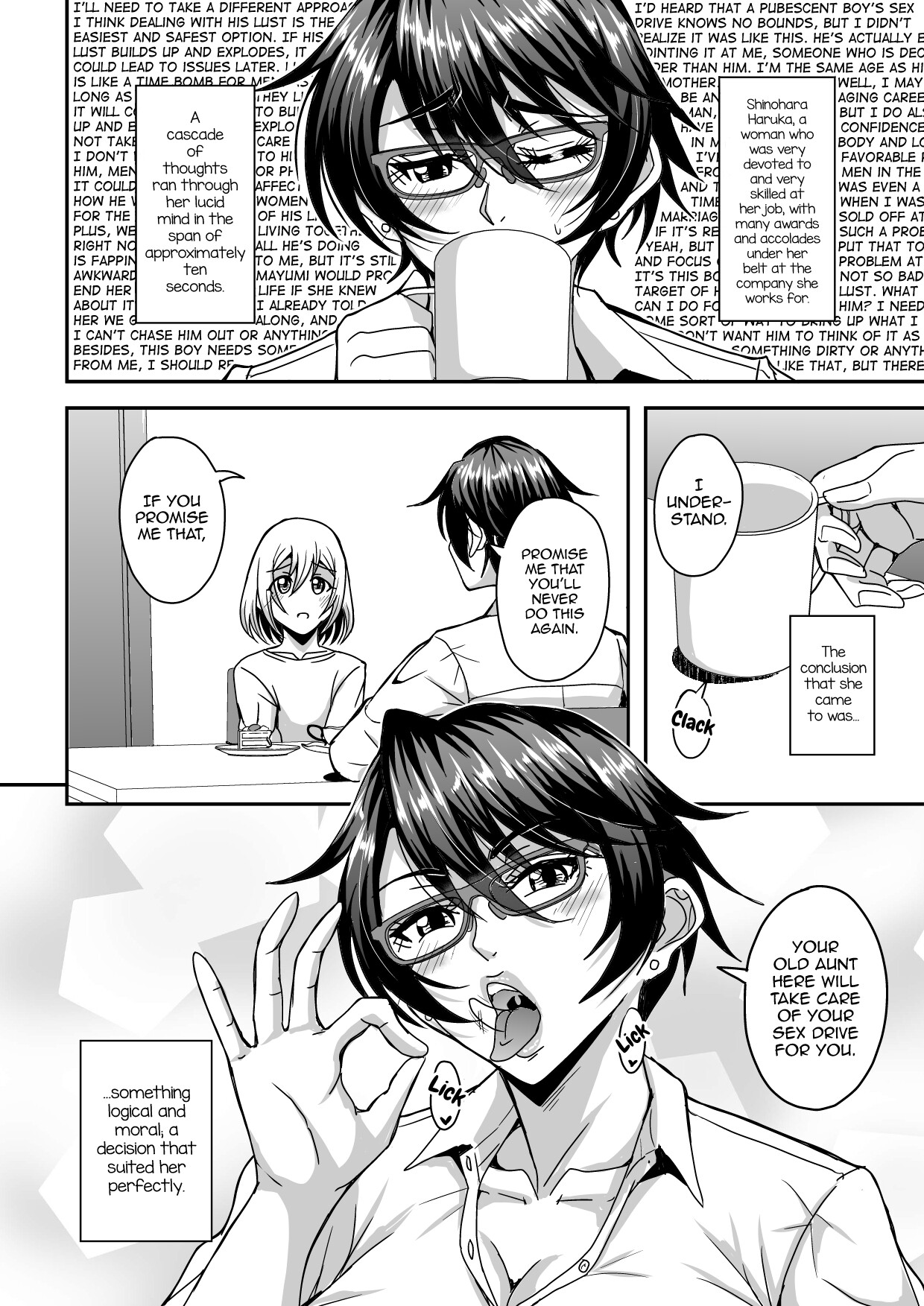 Hentai Manga Comic-A Story About a Bachelor Woman Around 40 Who is Addicted to a Relationship with a Younger Boy Who is Also a Friend's Son-Read-9